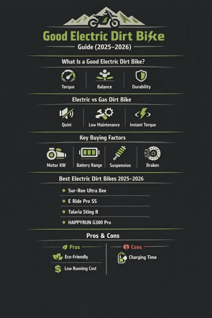 good electric dirt bike 