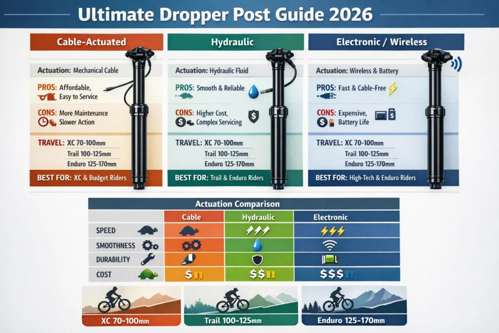 Mountain bike dropper post