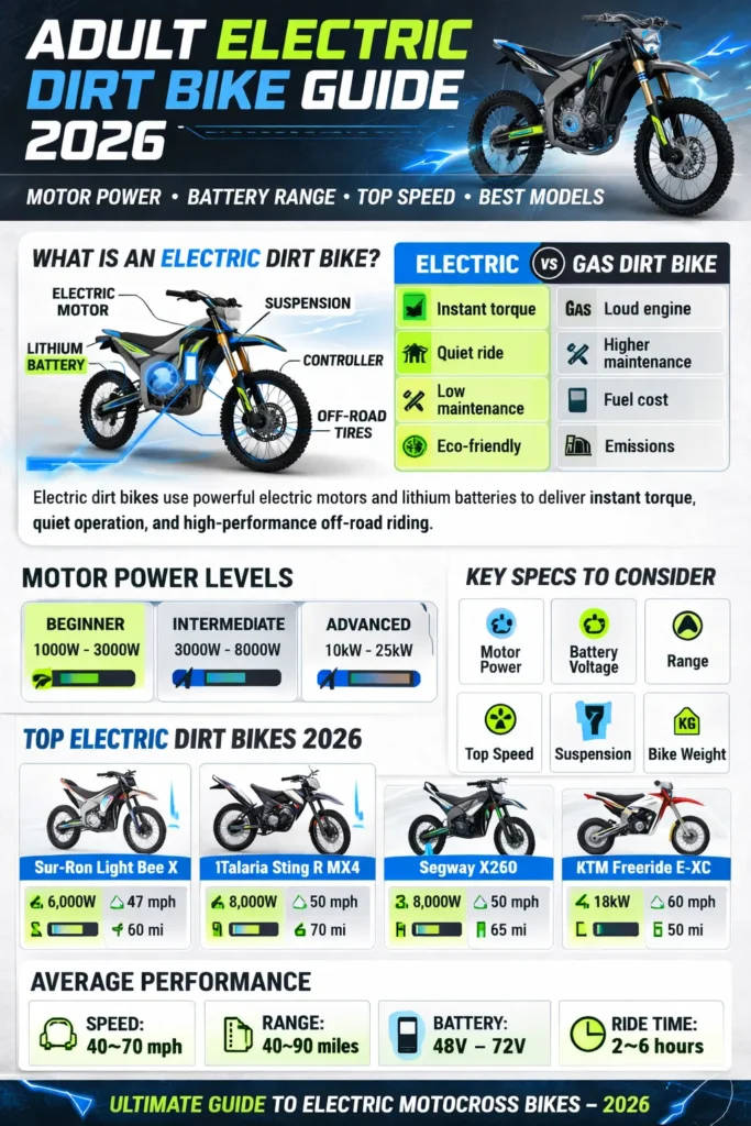 Adult electric dirt bike