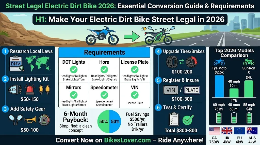 Street legal electric dirt bike