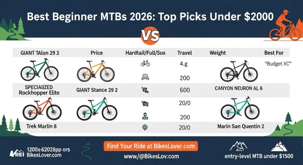 Top mountain bikes for beginners