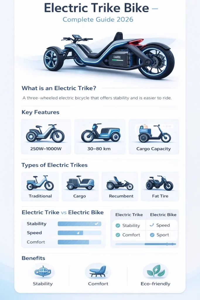 Electric trike bike