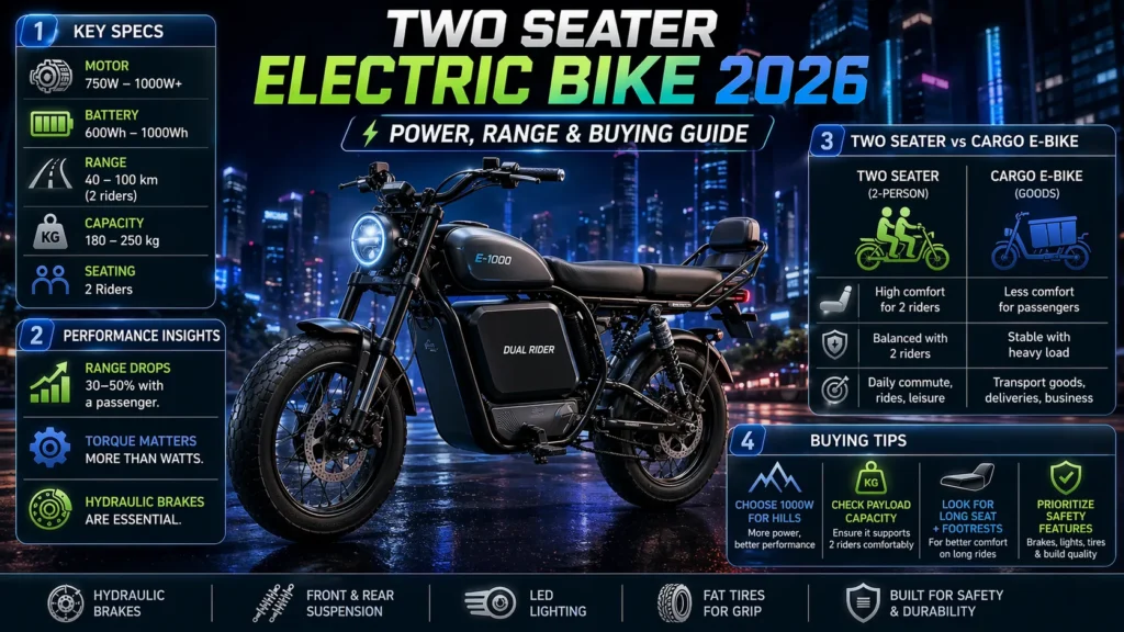 Two seater electric bike