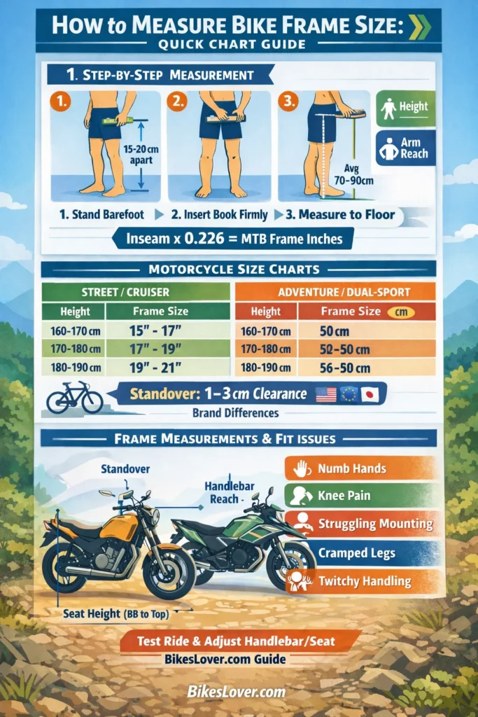 How to measure for bike size frame