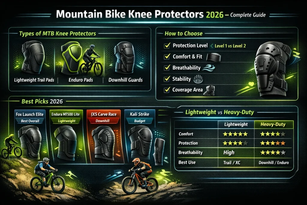 Mountain bike knee protectors