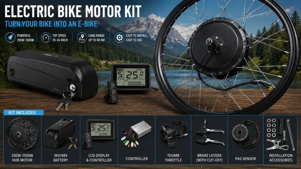 Electric bike motor kit