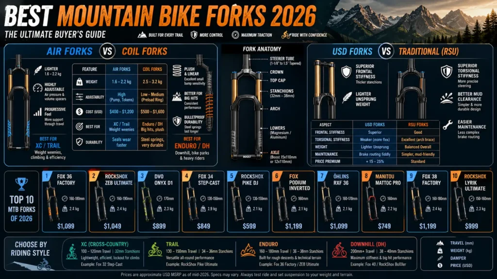 Mountain bike forks