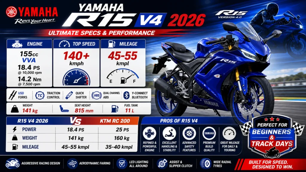 Yamaha R15 V4 Price Mileage Review Buying Guide