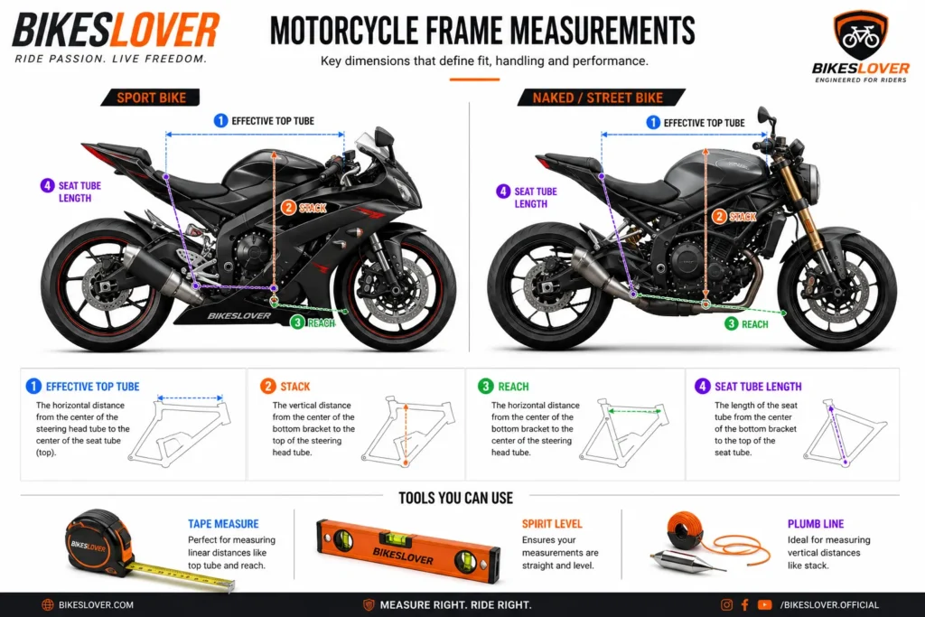 How are bike frames measured