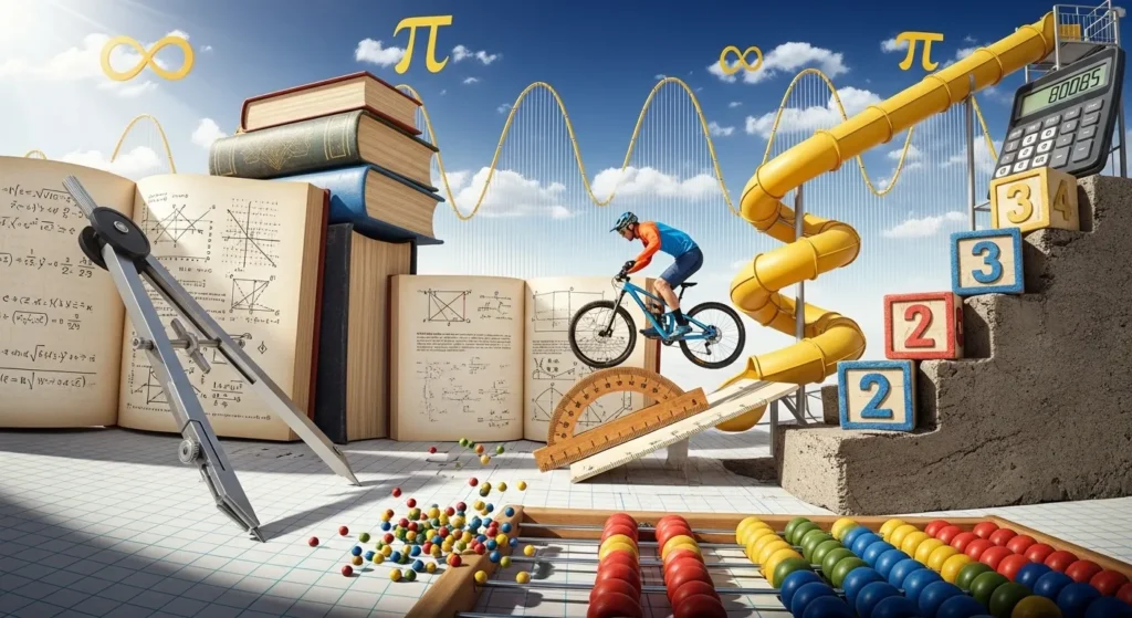 Mountain bike racer math playground