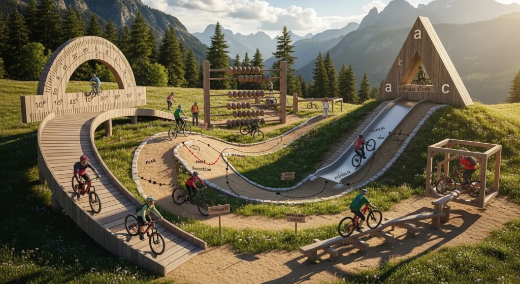 Mountain bike math playground