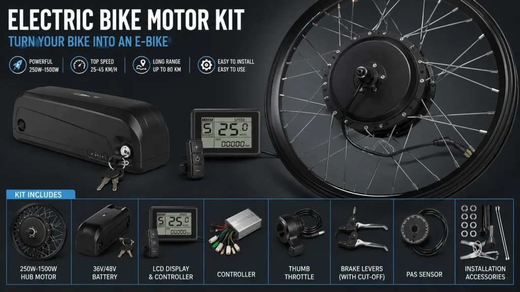 Electric bike motor kit