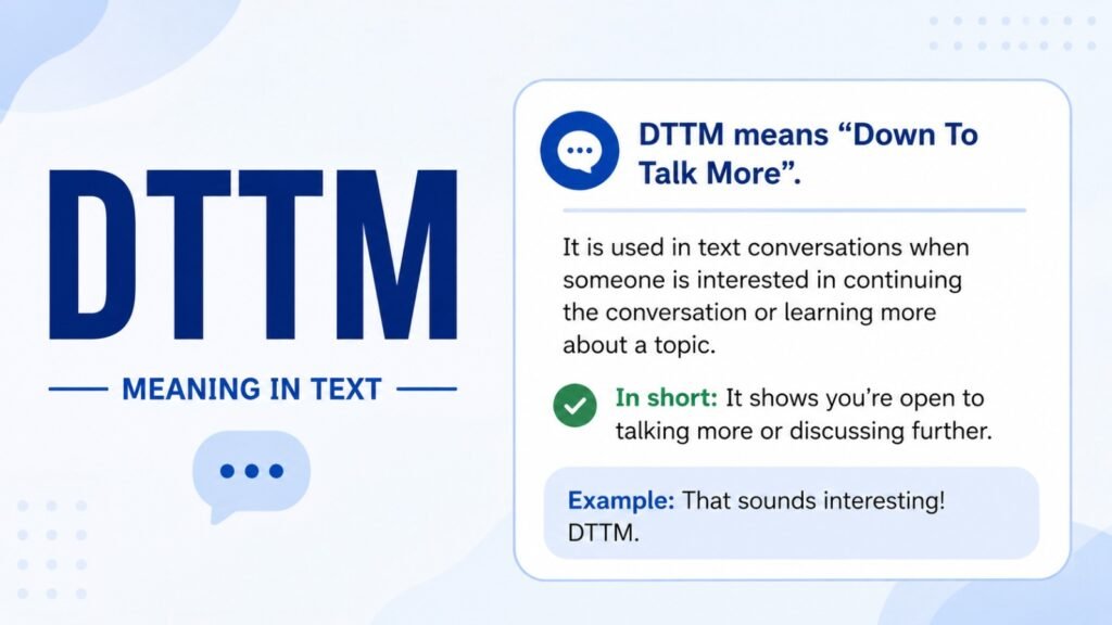 DTTM Meaning in Text